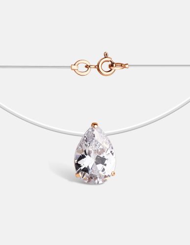 Колье из красного золота/лески 42 см DIALVI JEWELRY