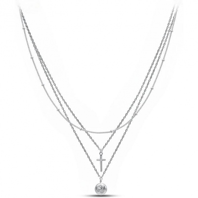 Колье из серебра 37 см Silver Wings