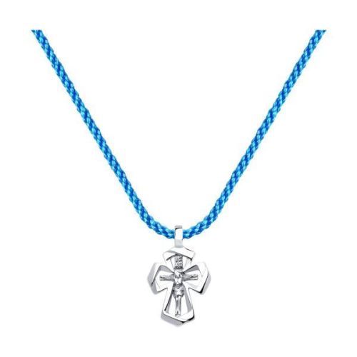 Колье из серебра 38 см Diamant