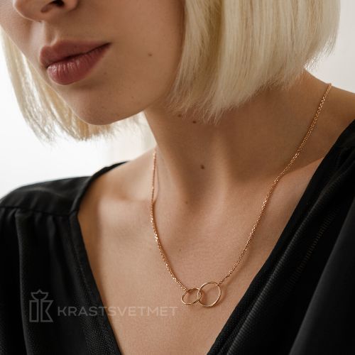 Колье из золота 50 см Красцветмет