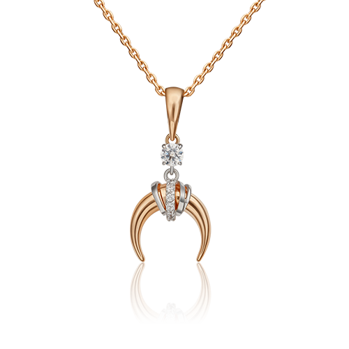Кулон из белого золота/красного золота PLATINA jewelry