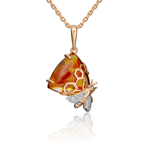 Кулон из красного золота PLATINA jewelry