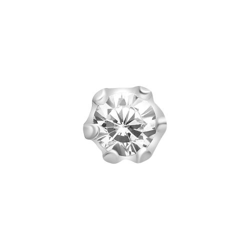 Моносерьга из серебра с фианитом 585Gold