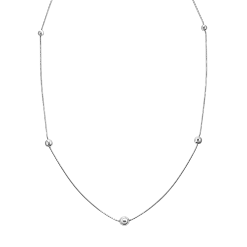 Ожерелье-цепь из белого золота 50 см PLATINA jewelry