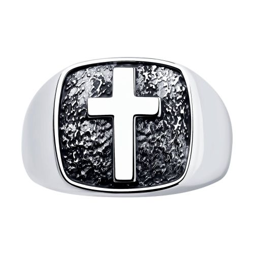 Печатка из серебра р. 19 SOKOLOV