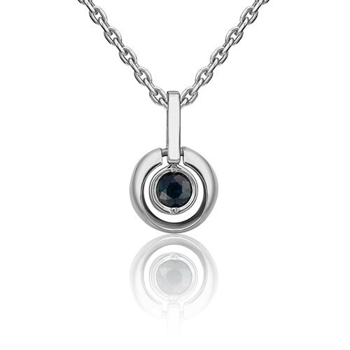 Подвеска из платины с сапфиром PLATINA jewelry