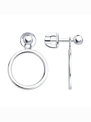 Серьги джекеты из серебра 585Gold