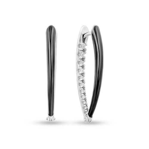 Серьги двухсторонние из серебра 585Gold