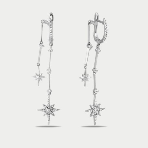 Серьги из белого золота Sanis