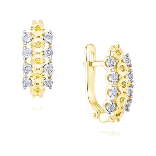 Серьги из желтого золота ADAMAS