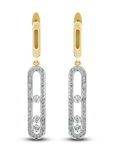 Серьги подвески из золота Gatamova