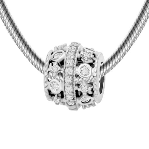Шарм из серебра с фианитом 585Gold